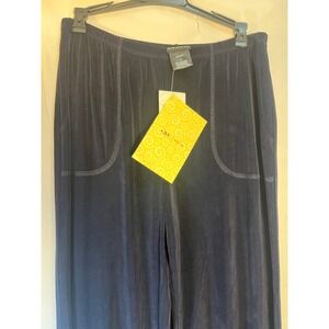 Citiknits QVC Style Navy Pants‎ with Pockets Size Small 30" Inseam NWT